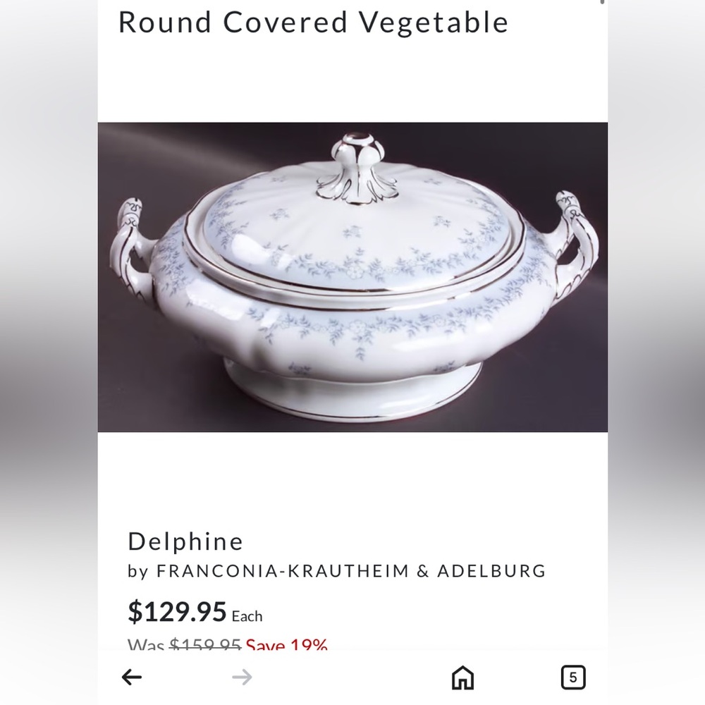 Delphine by FRANCONIA-KRAUTHEIM & ADELBURG - Replacement- DAMAGED - SEE DETAILS!